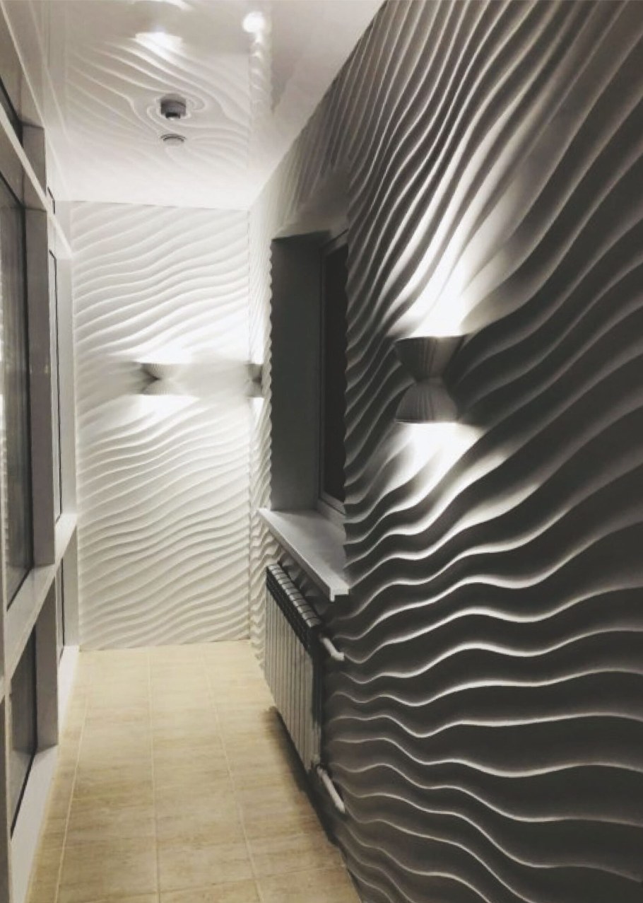 3д панели в прихожей