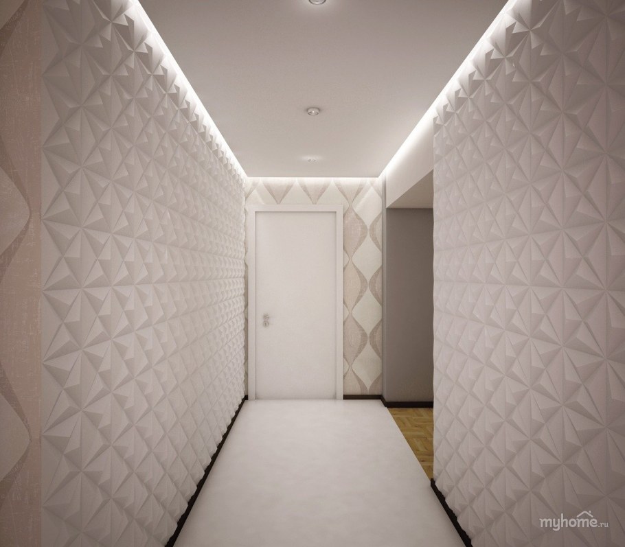 3д панели на стену в прихожей