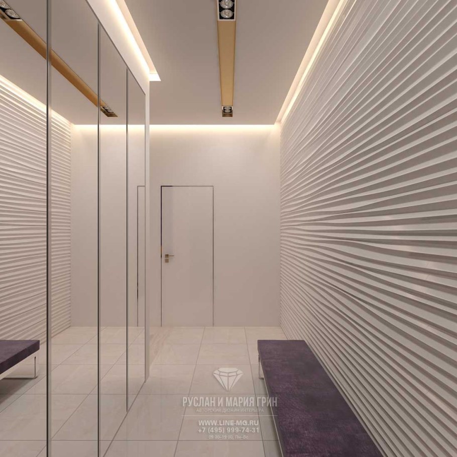 Стеновые панели в прихожей в современном стиле
