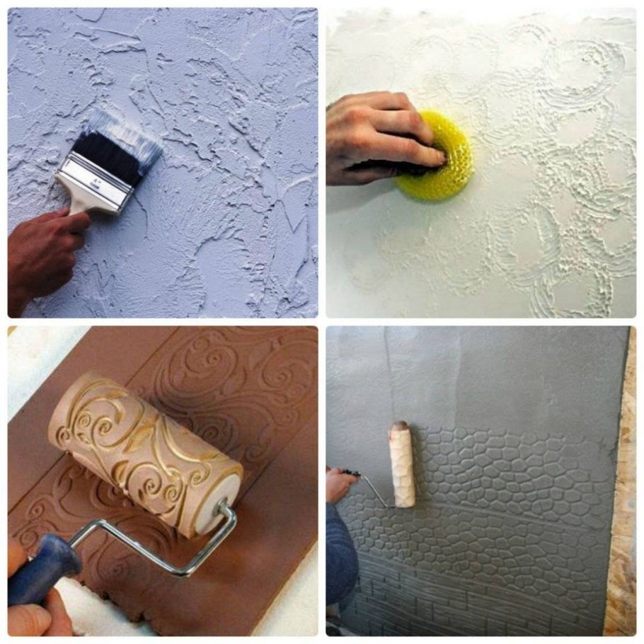 Декорирование стен шпаклевкой