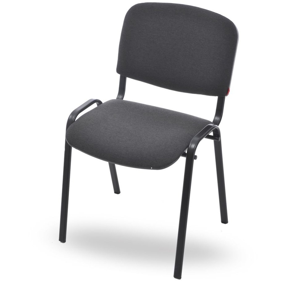 Стул изо хром ткань серая в40