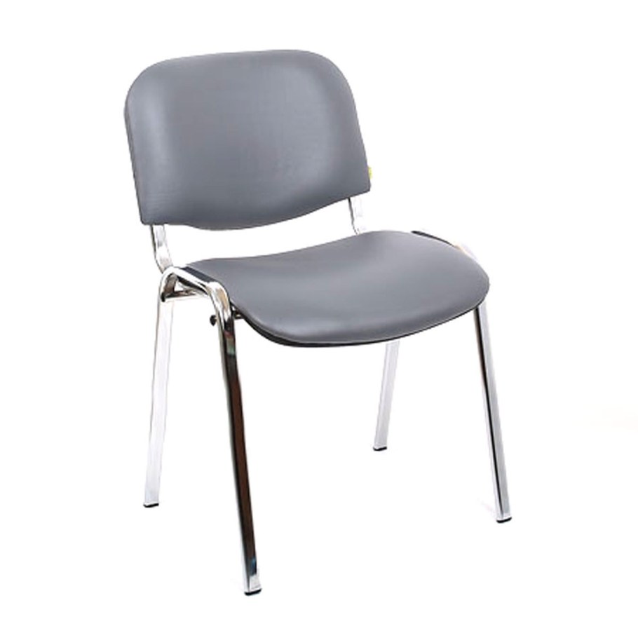 Стул era Chrome кожзам v28 серый