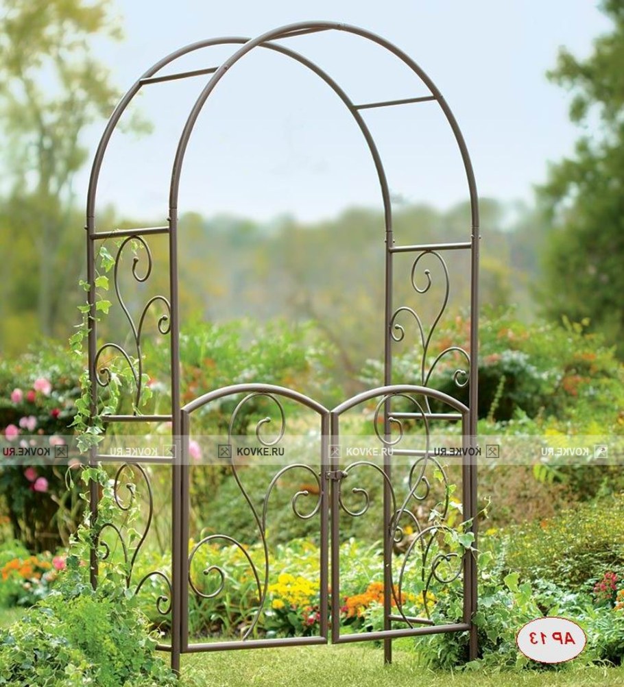 Арка Садовая Garden металлическая с воротами 160х30х255см синяя