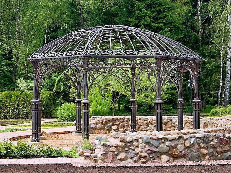 Красивые кованые беседки