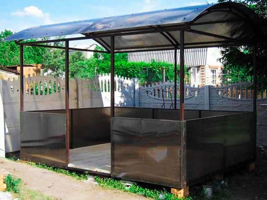 Беседка металлопрофиль поликарбонат