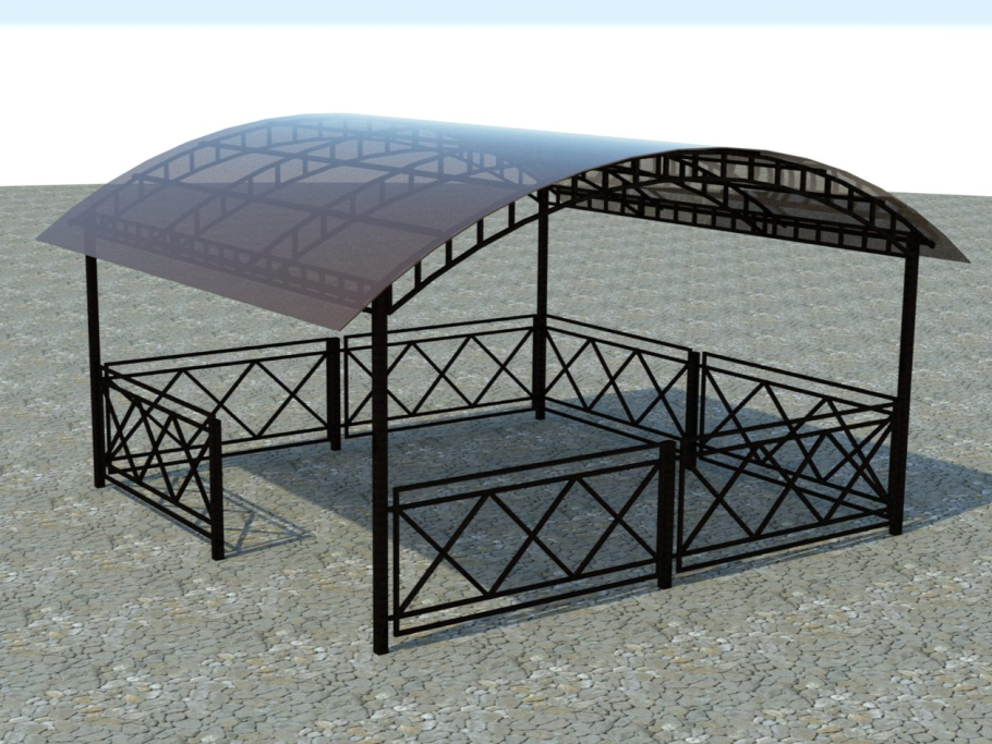 Беседка из металла