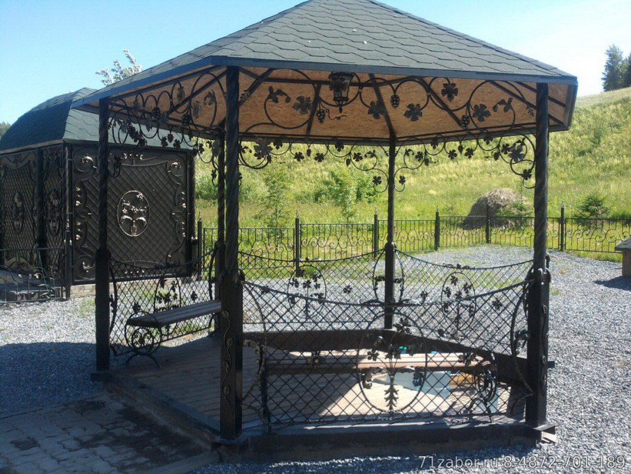 Красивые кованые беседки