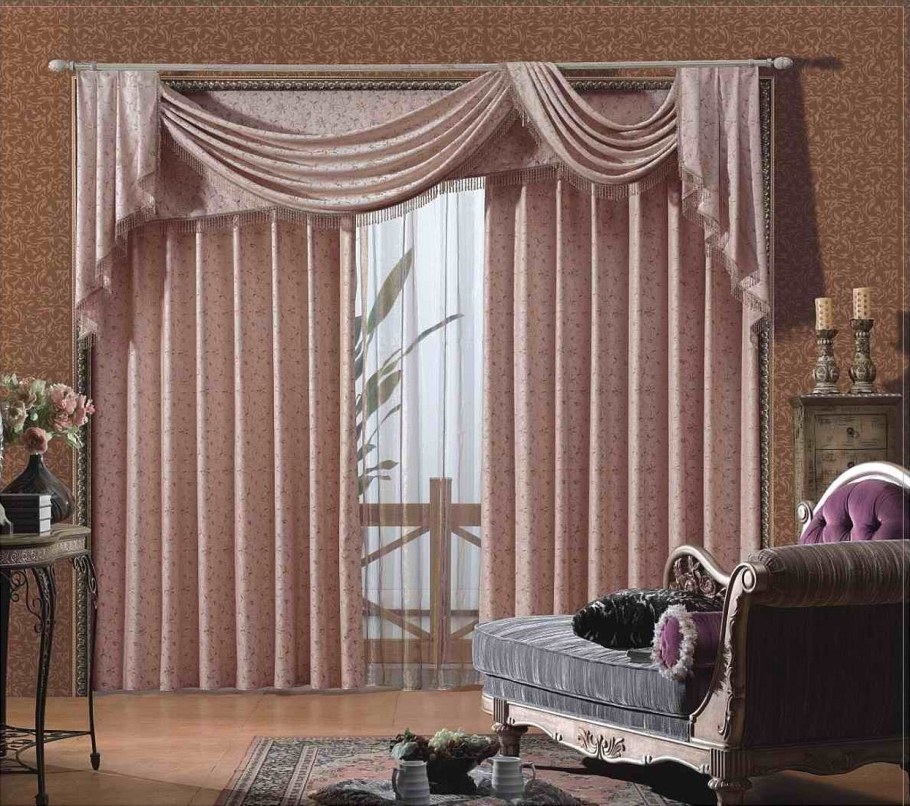 Современные ламбрекены для зала