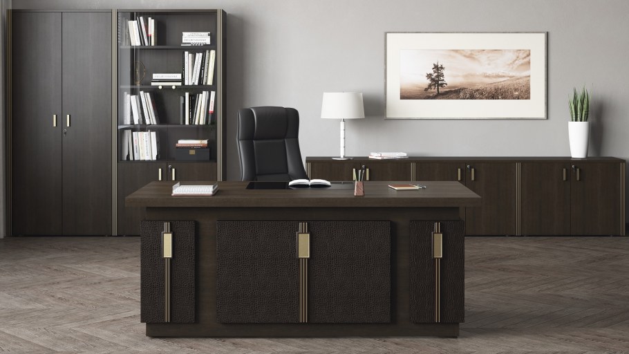 Мебель VP_Chicago n стол руководителя 190 темн. Дуб