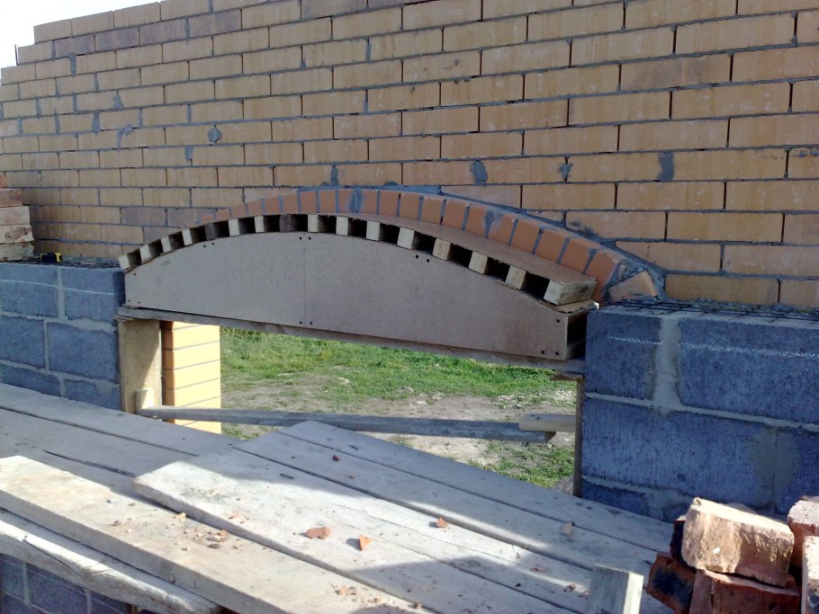 Полуарка кирпичная кладка