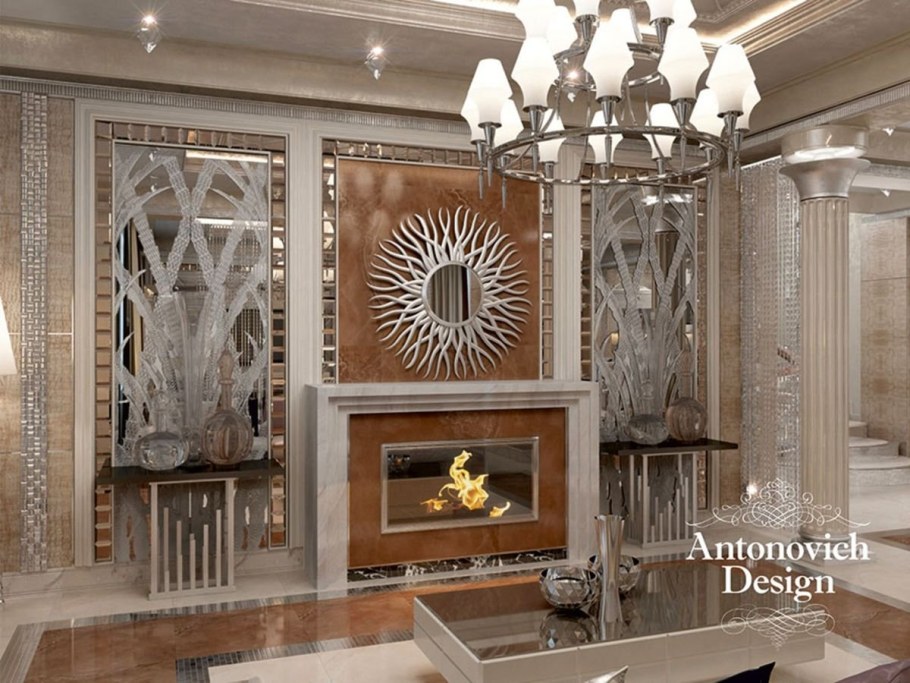 Электрический камин Италия арт деко