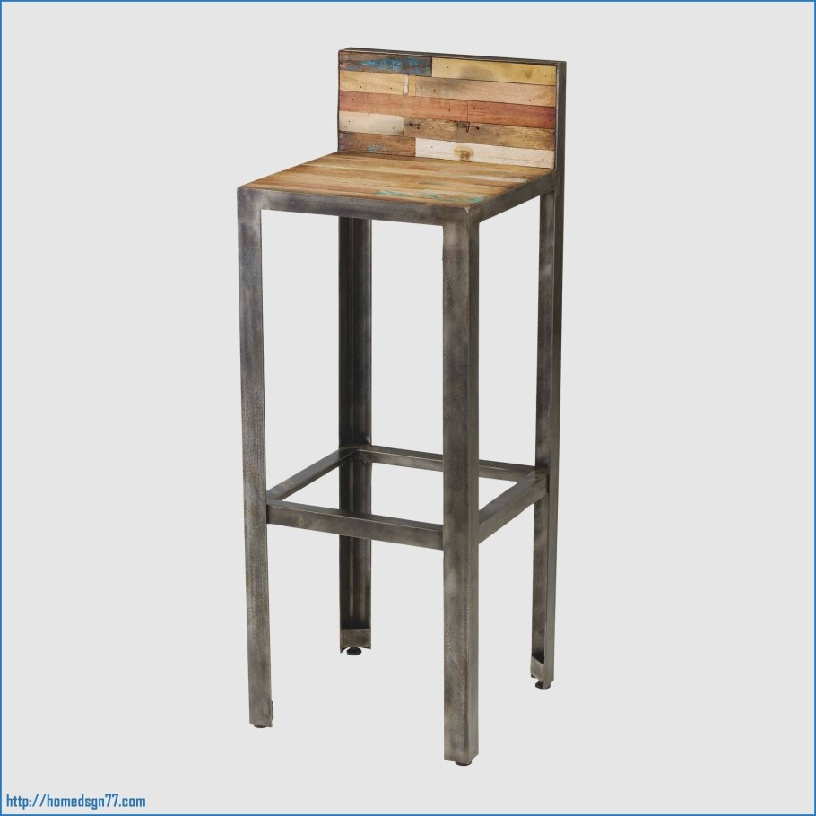 Барный стул дерево металл