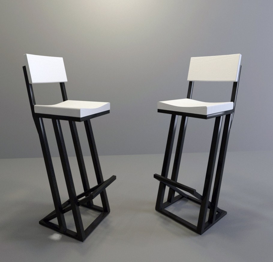 Стул барный Бервин серый лофт