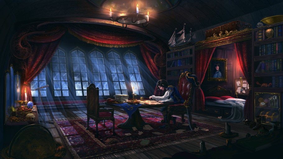 Капитанская каюта пиратского корабля 17в