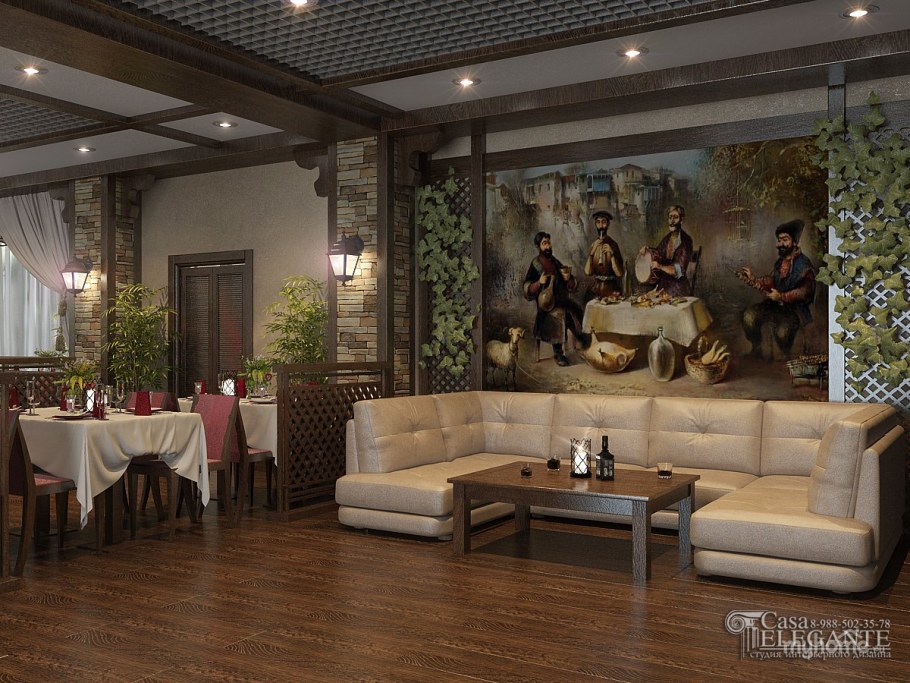 Интерьер кафе кавказской кухни