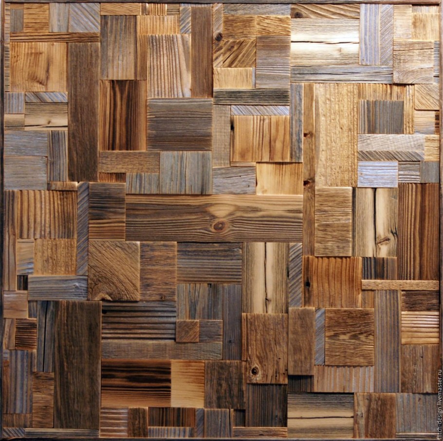 Панели из кусочков дерева