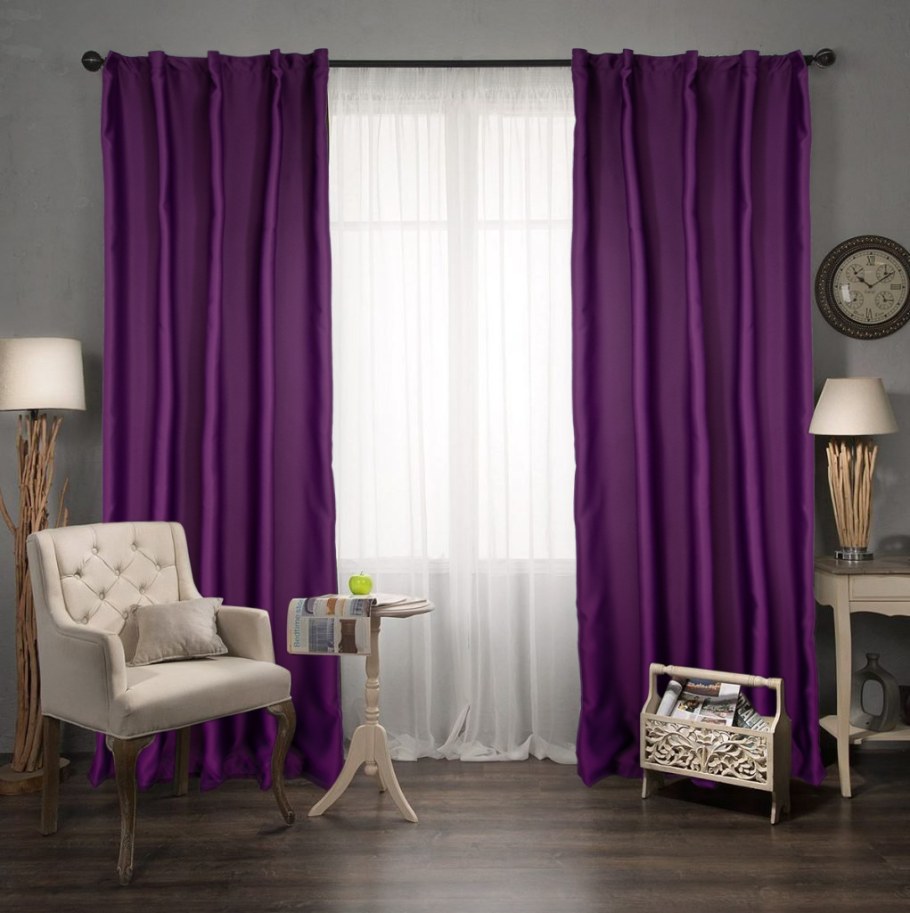 Шторы коричневые