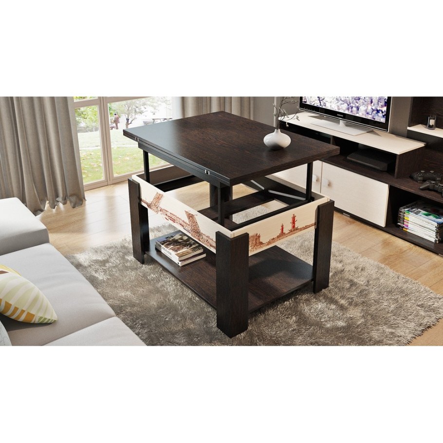 Стол журнальный Квадро венге/дуб