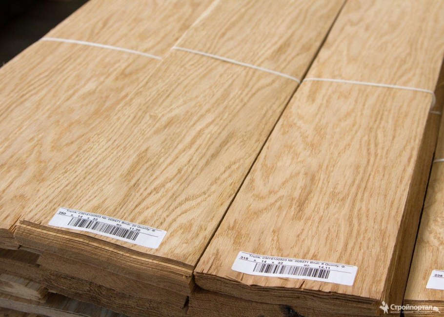 Шпон дуба тангенциальный