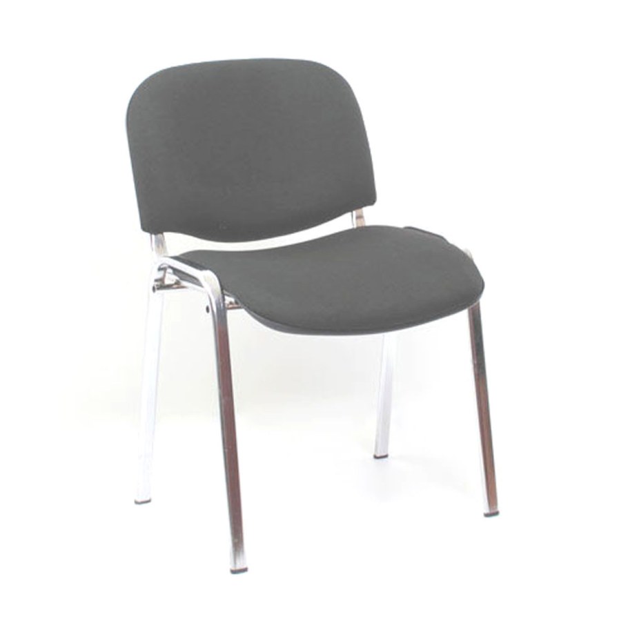 Стул изо хром ткань черная в14