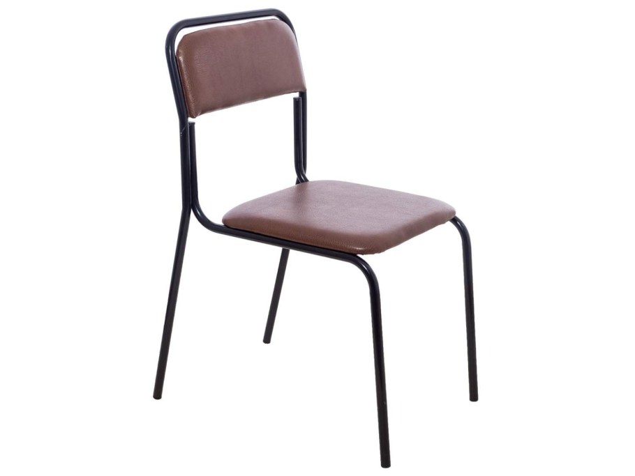 Стул Аскона, кожа(черн.)