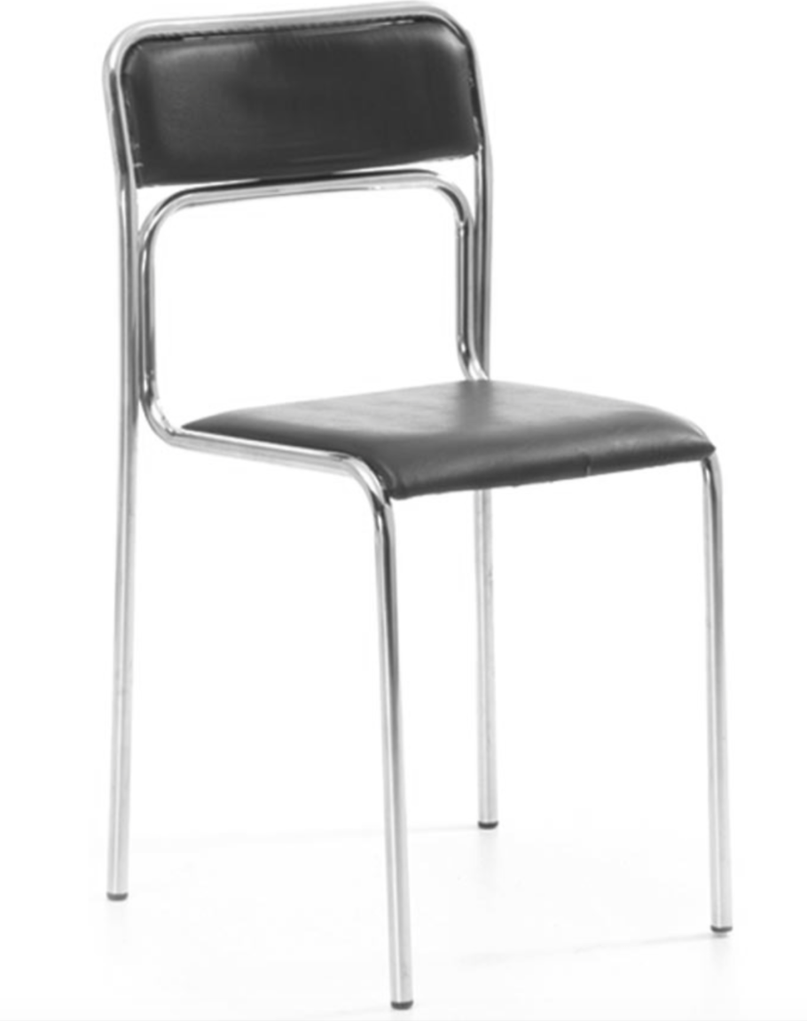 Стул Аскона кожзам черный
