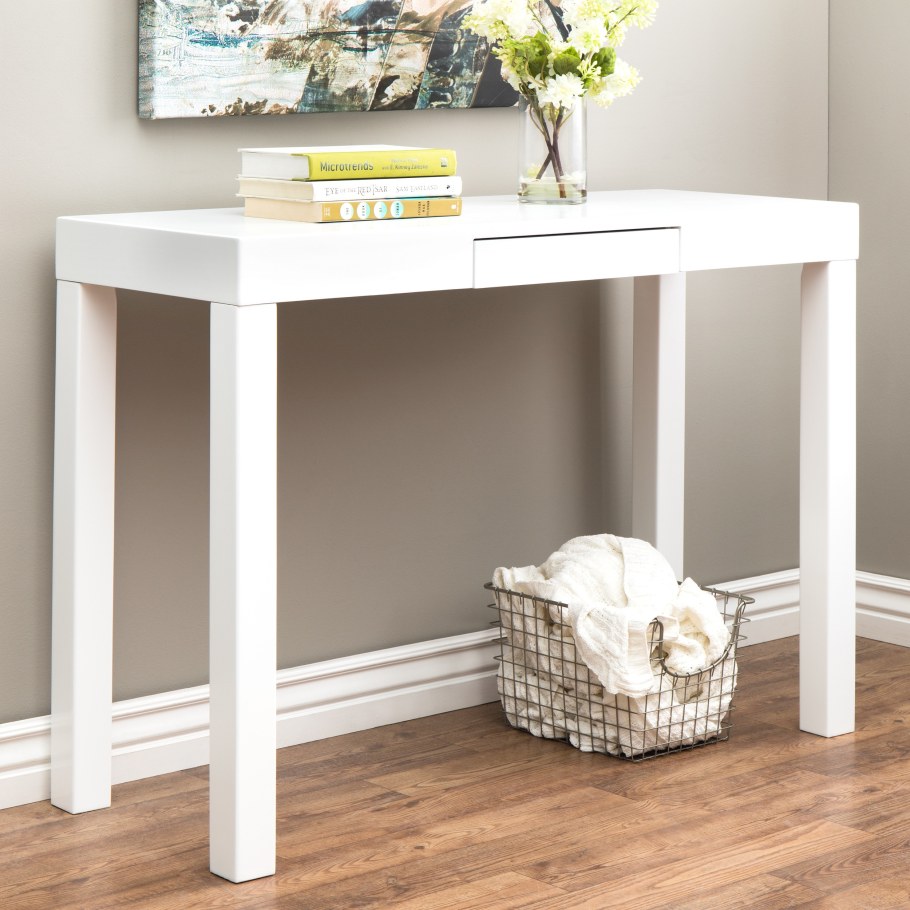 Консольный стол икеа белый 1200