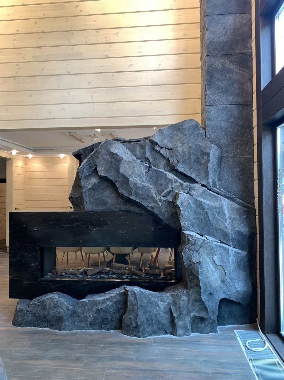 Камин из архитектурного бетона