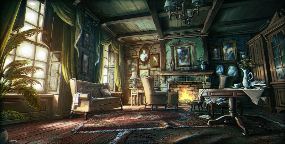 Средневековая комната арт