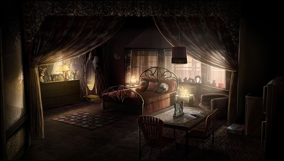 Комната средневековья фэнтези