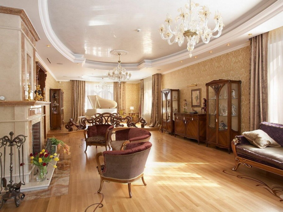 Натяжные потолки в стиле Ампир