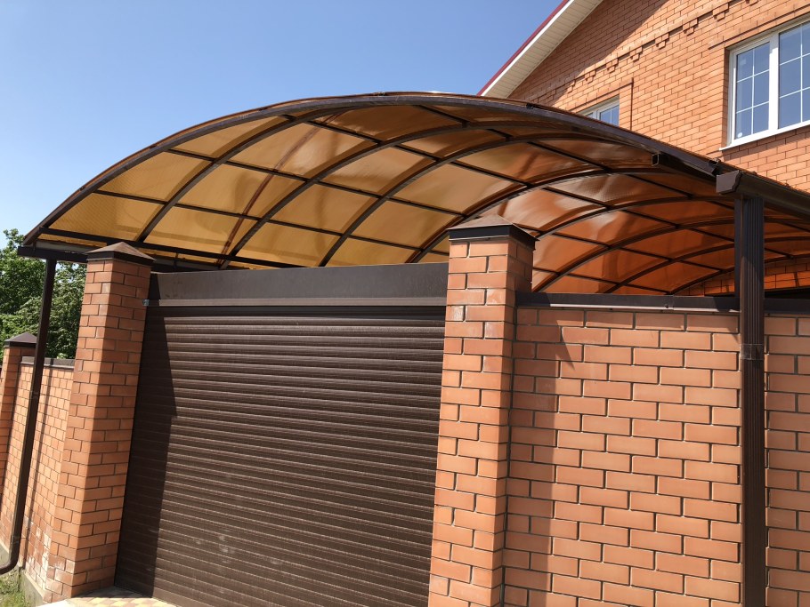 Навес арка из поликарбоната