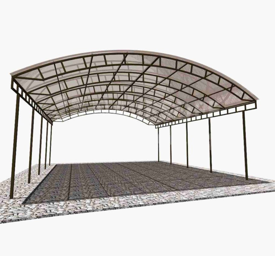 Навес из поликарбоната 3х6м смета