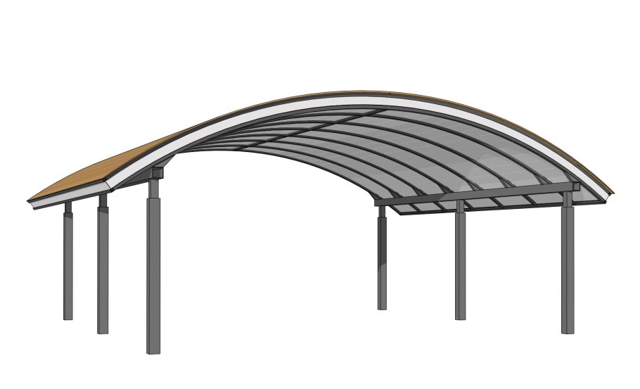 Навес 3д модель архикад