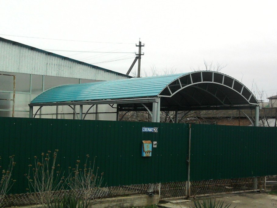 Навес из профнастила