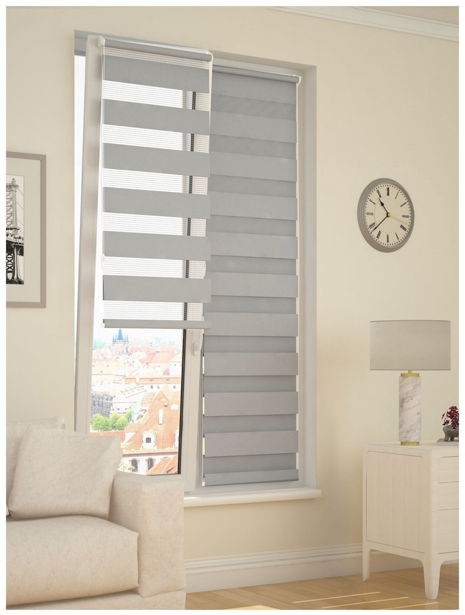 Рулонная штора DDA день-ночь фисташковая