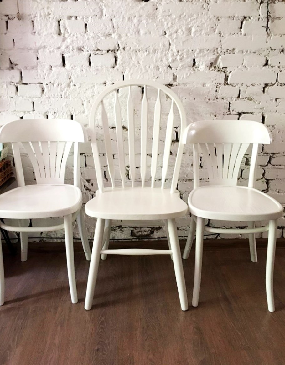 Венский стул белый деревянный