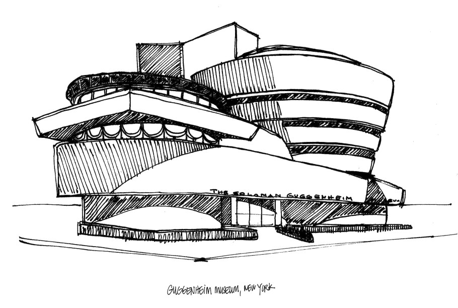 Музей Соломона Гуггенхайма скетч