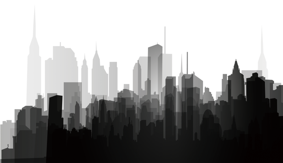 Силуэты домов города