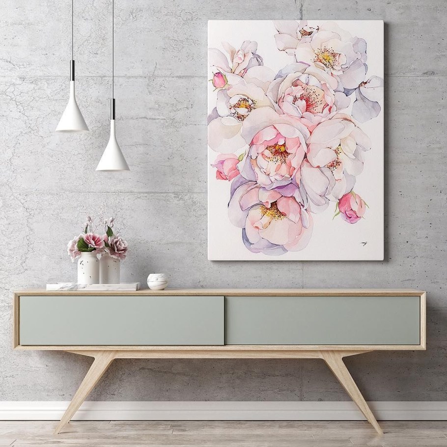 Акварельные картины в интерьере