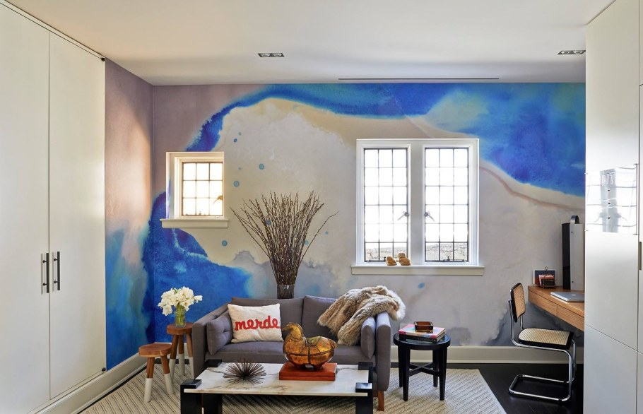 Акварельные стены в интерьере