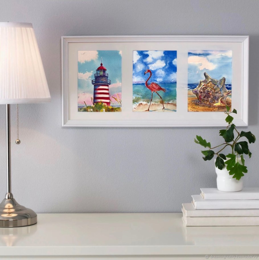 Акварель картины для интерьера