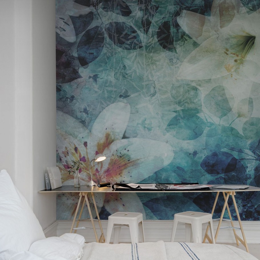 Акварельные стены в интерьере