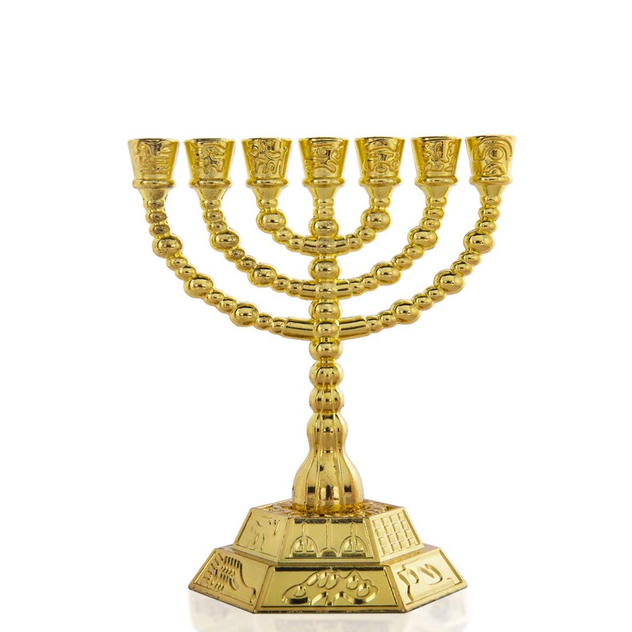 Gold Menora with Candle