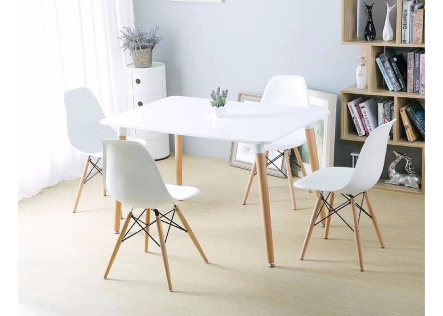 Обеденная группа стол Dix и 4 стула Eames DSW