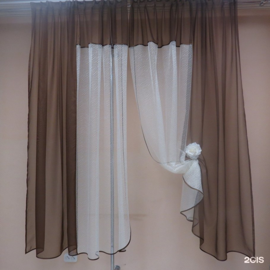 Шторы на кухню белая вуаль