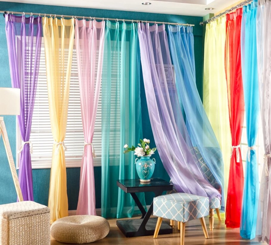 Тюль цветная