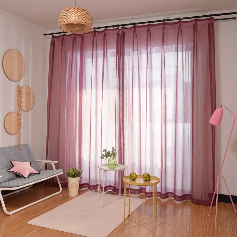 Тюль в гостиную без штор