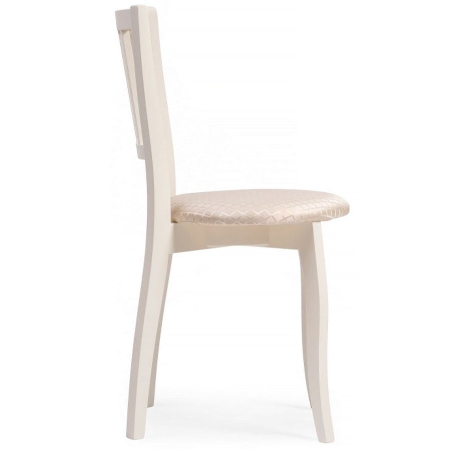 Деревянный стул Валери молочный / ромб