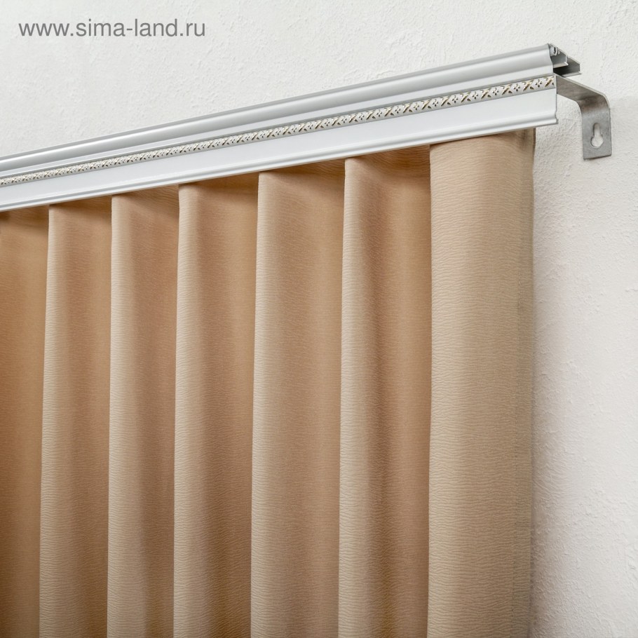 Карниз двухрядный составной 300 см с декоративной планкой